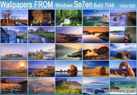 Windows 7 Build 7048 Wallpapers (30 шт 1920х1200)